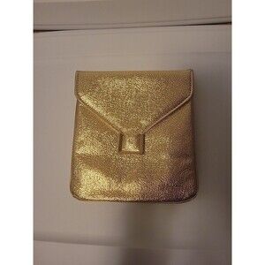 Vintage JR Florida USA Gold Sparkle Envelope Clutch Handbag Purse Glitter Prom